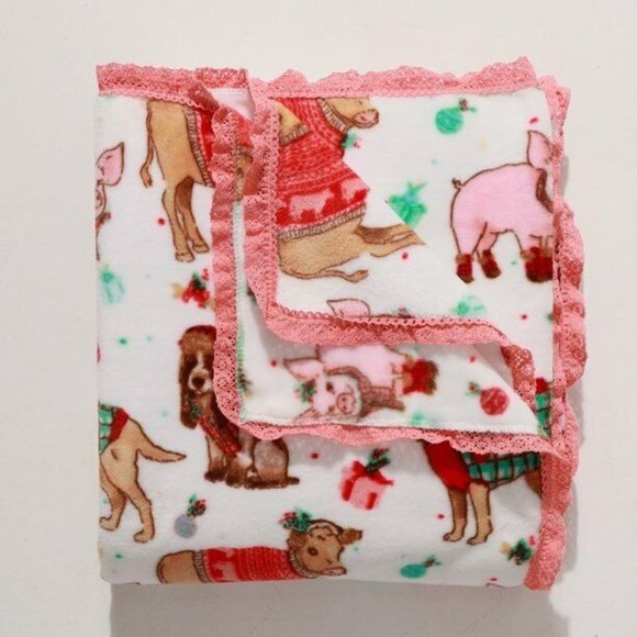 THE PIONEER WOMAN Velvet Plush Throw Blanky RANCH DANCE 50" x 72" - Picture 3 of 4